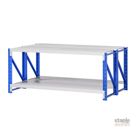 Giantz 2x 0.9M Garage Shelving Workbench Warehouse Rack - Tools > Tools Storage > Wall Storage Racks