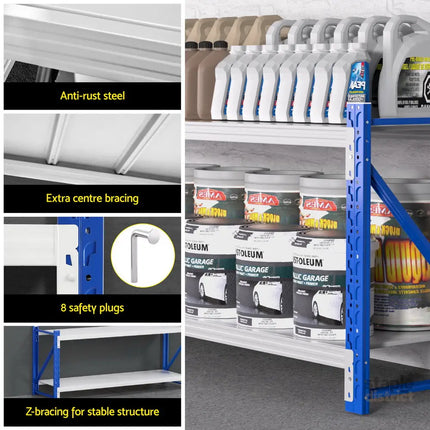 Giantz 2x 0.9M Garage Shelving Workbench Warehouse Rack - Tools > Tools Storage > Wall Storage Racks