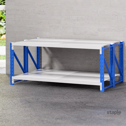 Giantz 2x 0.9M Garage Shelving Workbench Warehouse Rack - Tools > Tools Storage > Wall Storage Racks