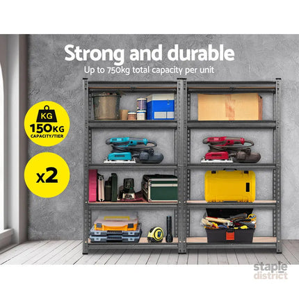 Giantz 2x1.5M Garage Shelving Warehouse Rack Storage Racking Storage Steel - Tools > Tools Storage > Wall Storage Racks