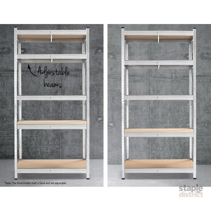 Giantz 2x1.8M Garage Shelving Warehouse Rack Pallet Racking Storage Shelf Silver - Tools > Tools Storage > Wall Storage
