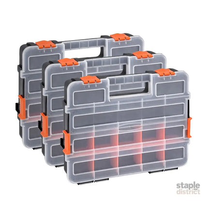 Giantz 3 Pack Tool Box Organizer with Hardware Storage Box for Small Parts - Tools > Tools Storage > Tool Boxes