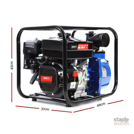 Giantz 3’’ Petrol Water Pump 7HP Max 4-Stroke 210cc High Flow 60,000L/H Max Transfer Engine Fire Fighting Irrigation