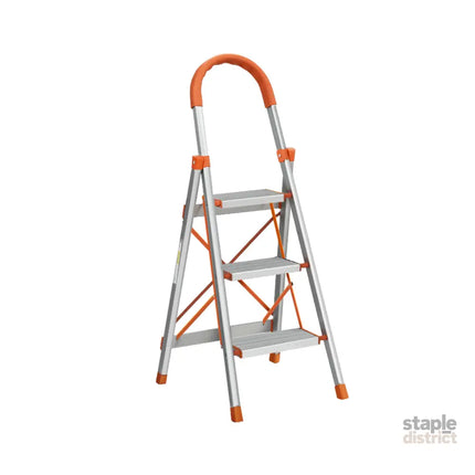 Giantz 3 Step Ladder Multi-Purpose Folding Aluminium Light Weight Non Slip Platform - Tools > Industrial Tools >