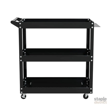 Giantz 3-Tier Tool Cart Trolley Workshop Garage Storage Organizer Black - Sports & Fitness > Bikes & Accessories >