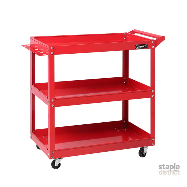 Giantz 3-Tier Tool Cart Trolley Workshop Garage Storage Organizer Red - Sports & Fitness > Bikes & Accessories >