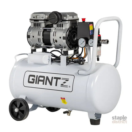 Giantz 30L Air Compressor Quiet 0.75HP Oil-Free Portable Tyre Inflator 40L/Min - Tools > Air Compressor > Air