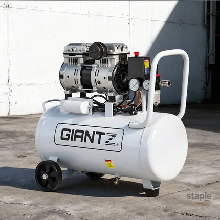 Giantz 30L Air Compressor Quiet 0.75HP Oil-Free Portable Tyre Inflator 40L/Min - Tools > Air Compressor > Air