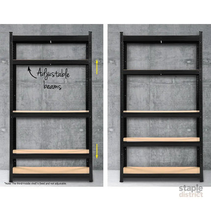 Giantz 3x1.8M Garage Shelving Warehouse Rack Pallet Racking Storage Shelf Black - Tools > Tools Storage > Wall Storage