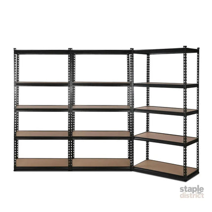 Giantz 3x1.8M Garage Shelving Warehouse Rack Pallet Racking Storage Shelve Black - Tools > Tools Storage > Wall Storage