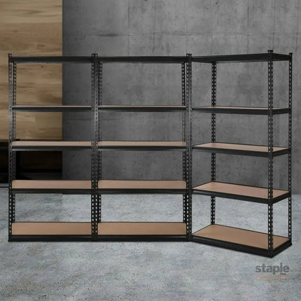 Giantz 3x1.8M Garage Shelving Warehouse Rack Pallet Racking Storage Shelve Black - Tools > Tools Storage > Wall Storage