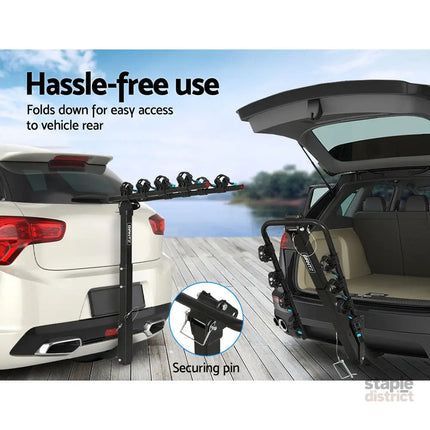 Giantz 4 Bicycle Carrier Bike Rack Car Rear Hitch Mount 2’’ Towbar Foldable,Giantz 4 Bicycle Carrier Bike Rack Car Rear