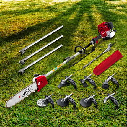 Giantz 4 Stroke Pole Chainsaw Petrol Hedge Trimmer Tree Pruner 12’’ 9 In 1 - Tools > Power Tools > Chainsaws