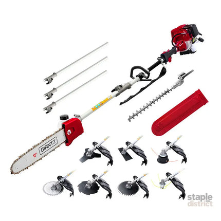 Giantz 4 Stroke Pole Chainsaw Petrol Hedge Trimmer Tree Pruner 12’’ 9 In 1 - Tools > Power Tools > Chainsaws