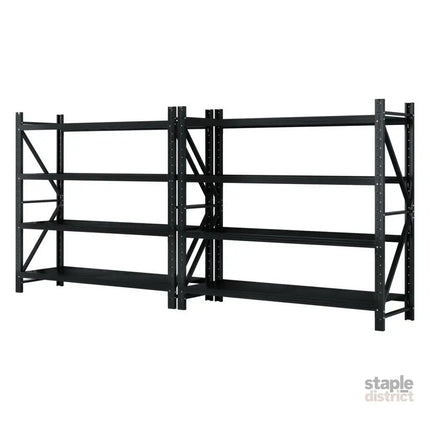 Giantz 4Mx1.8M Garage Shelving Warehouse Rack Black - Tools > Tools Storage > Wall Storage Racks