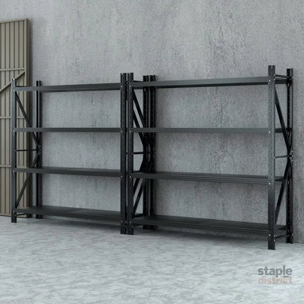 Giantz 4Mx2M Garage Shelving Warehouse Rack Black - Tools > Tools Storage > Wall Storage Racks