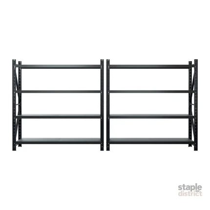Giantz 4Mx2M Garage Shelving Warehouse Rack Black - Tools > Tools Storage > Wall Storage Racks