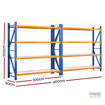 Giantz 4Mx2M Garage Shelving Warehouse Rack - Tools > Tools Storage > Wall Storage Racks