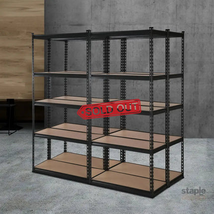 Giantz 4x1.5M Garage Shelving Warehouse Rack Pallet Racking Storage Shelve Black - Tools > Tools Storage > Wall Storage