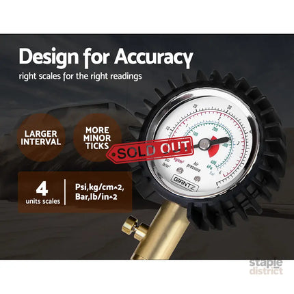 Giantz 4X4 4WD Gauge Valve Rapid Tyre/Tire Deflator - Auto Accessories > Auto Accessories Others > Automotive Gauges