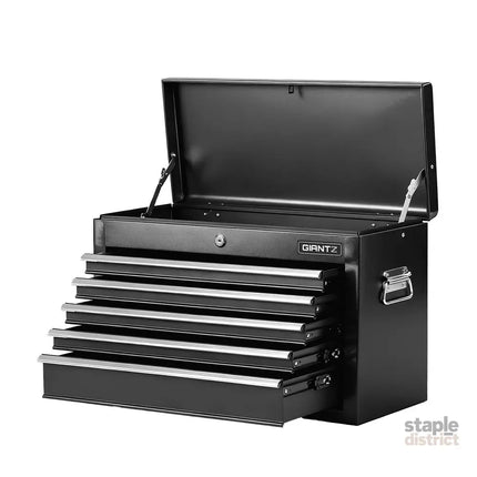 GIANTZ 5 Drawer Tool Chest Box Cabinet Lockable Garage Storage Organiser Black - Tools > Tools Storage > Tool Boxes