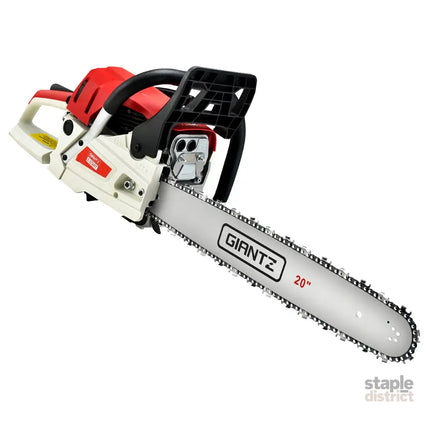 Giantz 58cc Petrol Chainsaw 20 Inch Bar Chain Saw Tree Pruner 2 Stroke E-Start - Tools > Power Tools > Chainsaws