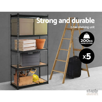 Giantz 5x1.8M Garage Shelving Warehouse Rack Pallet Racking Storage Charcoal - Tools > Tools Storage > Wall Storage