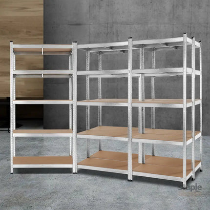 Giantz 5x1.8M Garage Shelving Warehouse Rack Pallet Racking Storage Shelf Silver - Tools > Tools Storage > Wall Storage