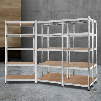 Giantz 5x1.8M Garage Shelving Warehouse Rack Pallet Racking Storage Shelf Silver - Tools > Tools Storage > Wall Storage