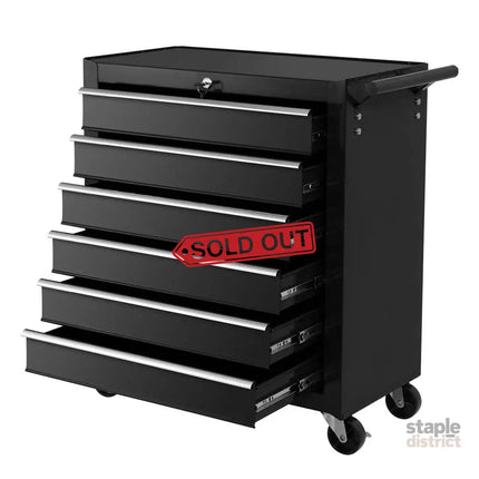 Giantz 6 Drawer Tool Box Cabinet Chest Trolley Cart Garage Toolbox Storage - Tools > Tools Storage > Tool Cabinets