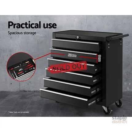 Giantz 6 Drawer Tool Box Cabinet Chest Trolley Cart Garage Toolbox Storage - Tools > Tools Storage > Tool Cabinets