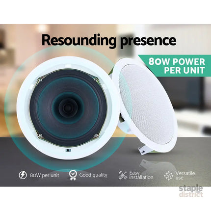 Giantz 6 Inch Ceiling Speakers In Wall Speaker Home Audio Stereos Tweeter 6pcs - Audio & Video > Speakers > Audio