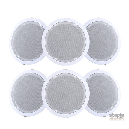 Giantz 6 Inch Ceiling Speakers In Wall Speaker Home Audio Stereos Tweeter 6pcs - Audio & Video > Speakers > Audio
