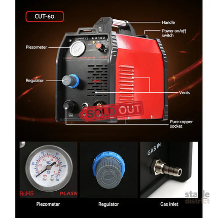 Giantz 60 Amp Inverter Welder Cutter Gas DC iGBT Welding Machine Portable - Tools > Power Tools > Welding Guns & Plasma