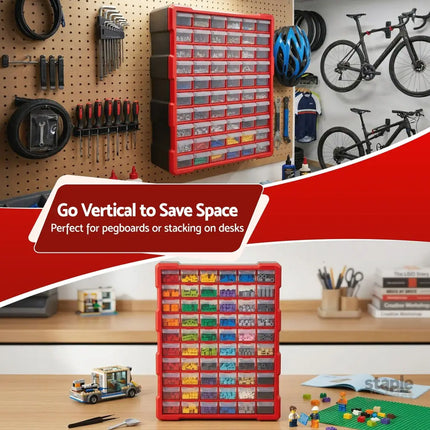 Giantz 60-Drawer Tool Storage Cabinet Anti-Drop Hardware Organizer Storage Box - Tools > Tools Storage > Tool Boxes