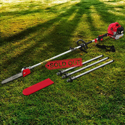 Giantz 62CC Pole Chainsaw 12in Chain Saw Petrol 5.6m Long Reach Red - Tools > Power Tools > Chainsaws