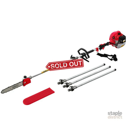 Giantz 62CC Pole Chainsaw 12in Chain Saw Petrol 5.6m Long Reach Red - Tools > Power Tools > Chainsaws