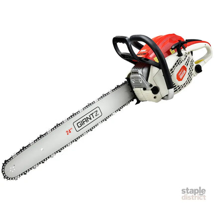 Giantz 65cc Petrol Chainsaw 24 Inch Bar Chain Saw Tree Pruner 2 Stroke E-Start - Tools > Power Tools > Chainsaws