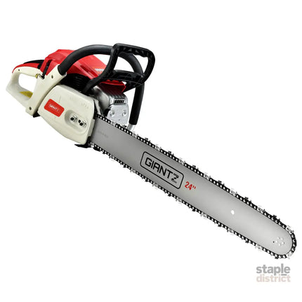 Giantz 65cc Petrol Chainsaw 24 Inch Bar Chain Saw Tree Pruner 2 Stroke E-Start - Tools > Power Tools > Chainsaws
