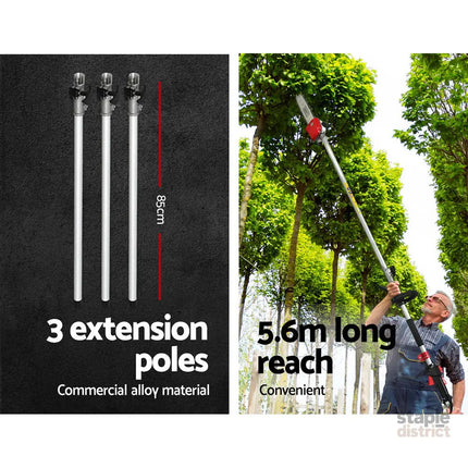 Giantz 65CC Pole Chainsaw Hedge Trimmer 12in Chain Saw 5.6m Long Reach - Tools > Power Tools > Chainsaws