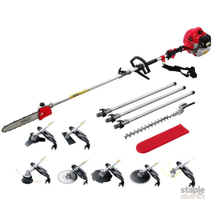 Giantz 65CC Pole Chainsaw Hedge Trimmer Brush Cutter Whipper Snipper Saw 9-in-1 5.6m - Tools > Power Tools > Chainsaws