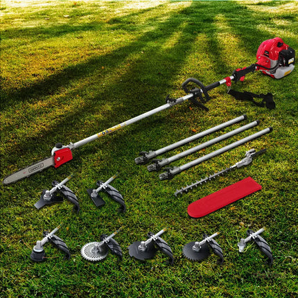 Giantz 65CC Pole Chainsaw Hedge Trimmer Brush Cutter Whipper Snipper Saw 9-in-1 5.6m - Tools > Power Tools > Chainsaws