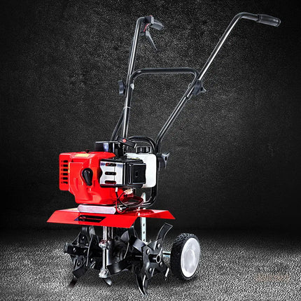 Giantz 65CC Tiller Rototiller Garden Cultivator 4 Blades Soil Power Rotary Hoe - Tools > Power Tools > Outdoor Power