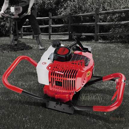 Giantz 66CC Post Hole Digger Motor Only Petrol Engine Red - Tools > Power Tools > Outdoor Power Equipment
