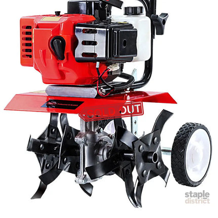Giantz 72CC Tiller Garden Cultivator Rototiller 4 Blades Soil Plower Mini Rotary Hoe - Tools > Power Tools > Outdoor
