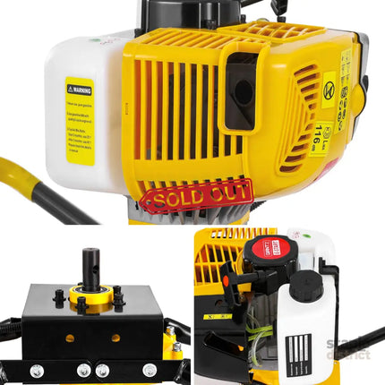 Giantz 74CC Post Hole Digger Motor Only Petrol Engine Yellow - Tools > Power Tools > Outdoor Power Equipment