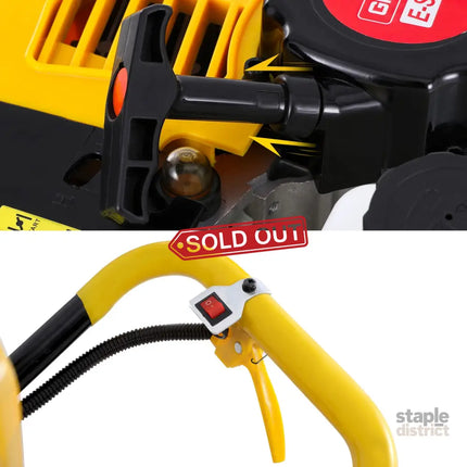 Giantz 74CC Post Hole Digger Motor Only Petrol Engine Yellow - Tools > Power Tools > Outdoor Power Equipment