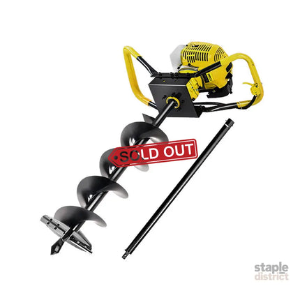 Giantz 80CC Post Hole Digger 200mm Petrol Drill Auger Extension Bits - Tools > Power Tools > Outdoor Power Equipment