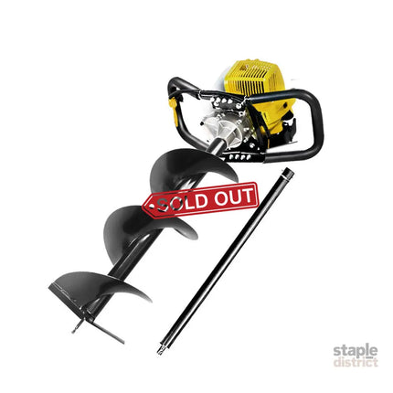 Giantz 80CC Post Hole Digger 300mm Petrol Drill Auger Extension Bits - Tools > Power Tools > Outdoor Power Equipment