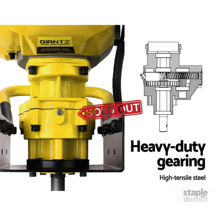 Giantz 80CC Post Hole Digger Motor Only Petrol Engine Yellow - Tools > Power Tools > Outdoor Power Equipment